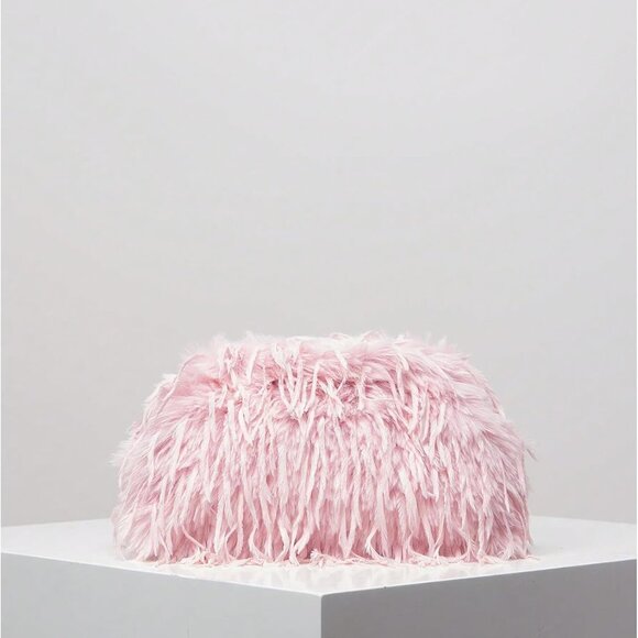 Women's Y2K Cloud Plush Clutch Handbag Evening Party Bag - Picture 6 of 7